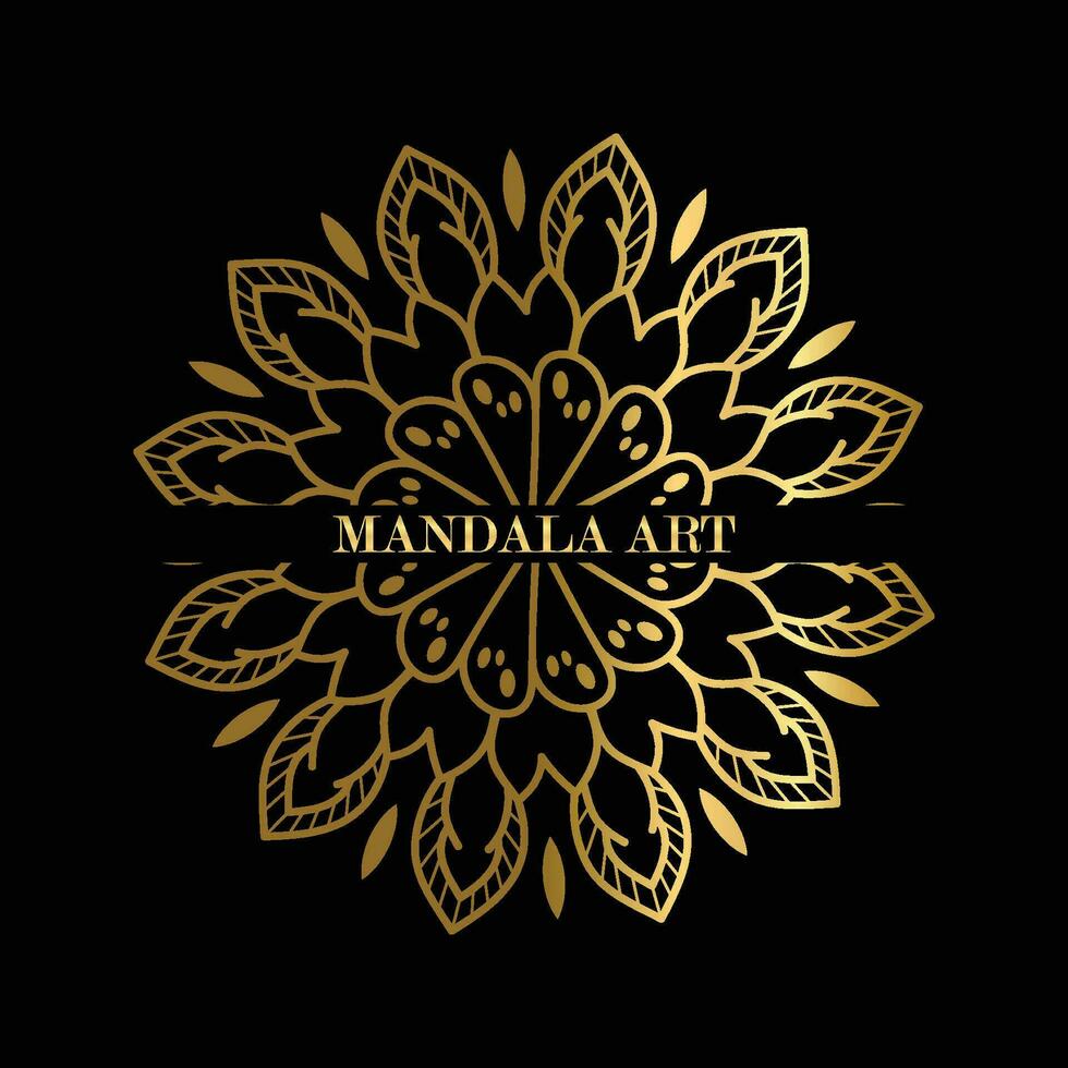 luxe mandala Contexte avec d'or arabesque modèle arabe islamique est style. Ramadan style décoratif mandala. mandala pour imprimer, affiche, couverture, brochure, prospectus, bannière. vecteur