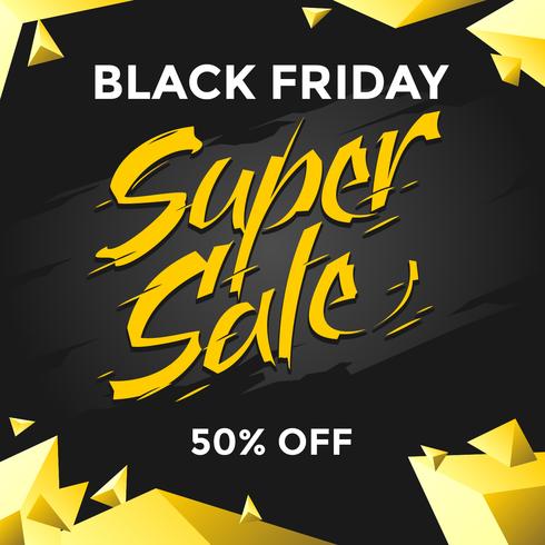 Black Friday Super Sale vecteur de médias sociaux de vente