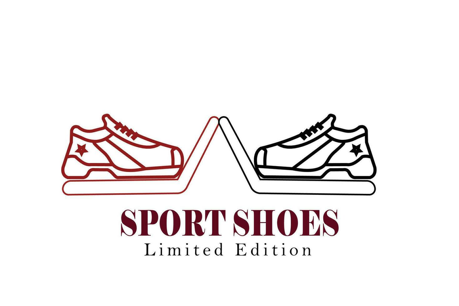 sport des chaussures isolé sur blanc Contexte vecteur