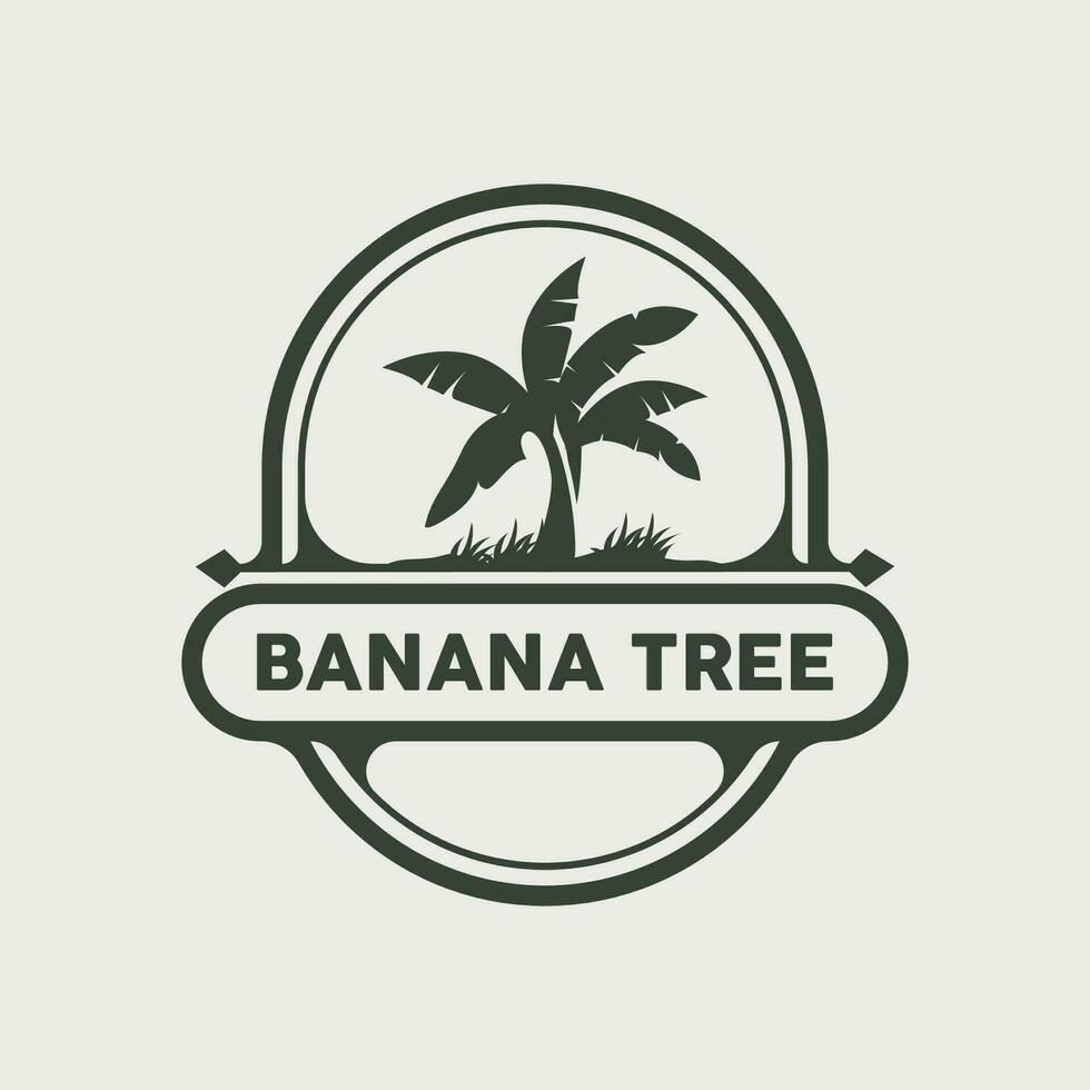 banane arbre logo, banane arbre Facile silhouette conception, plante icône symbole vecteur illustration