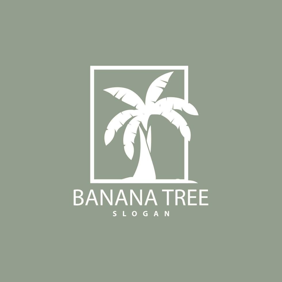 banane arbre logo, banane arbre Facile silhouette conception, plante icône symbole vecteur illustration