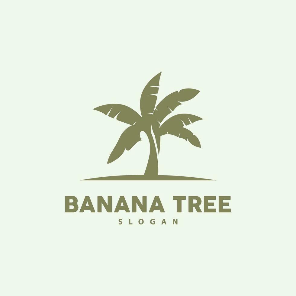 banane arbre logo, banane arbre Facile silhouette conception, plante icône symbole vecteur illustration