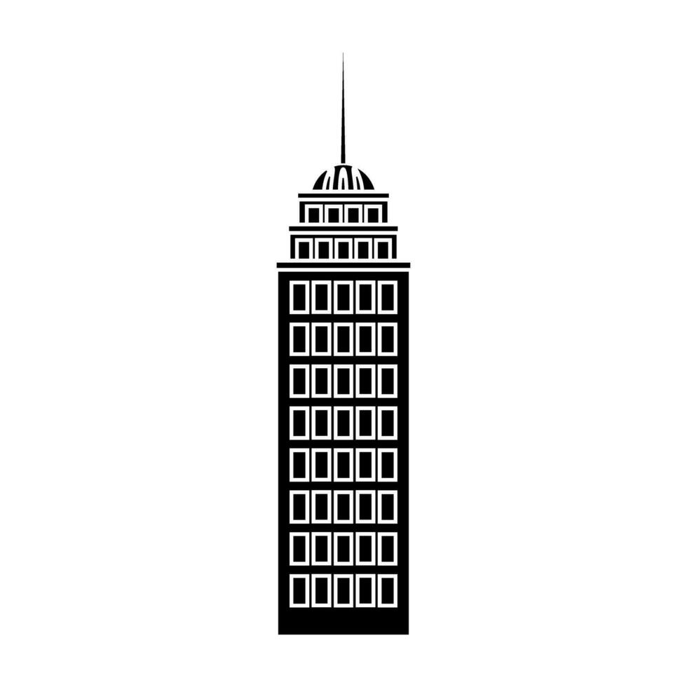 gratte-ciel icône vecteur. bâtiment illustration signe. haute monter bâtiment symbole. architecture logo. vecteur