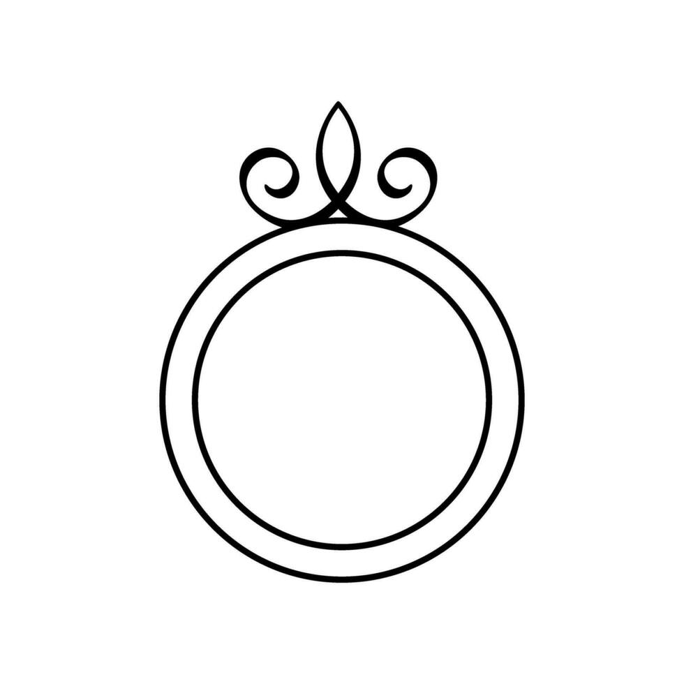 bague icône vecteur. mariage illustration signe. bijou symbole. gemme logo. vecteur