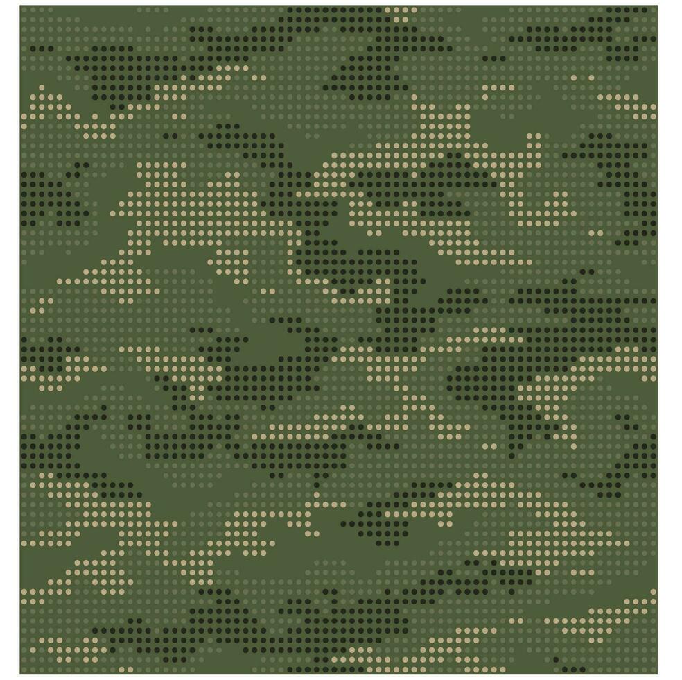 point camouflage, sans couture camouflage modèle. répéter numérique à pois hexagonal camo militaire texture Contexte. abstrait moderne en tissu textile ornement. vecteur