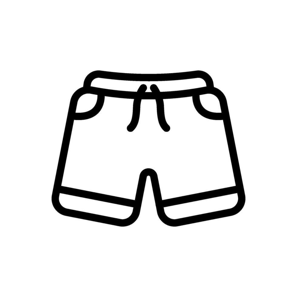 plage un pantalon noir blanc icône dans ligne style. Icônes pour logos, sites Internet, applications, et plus vecteur