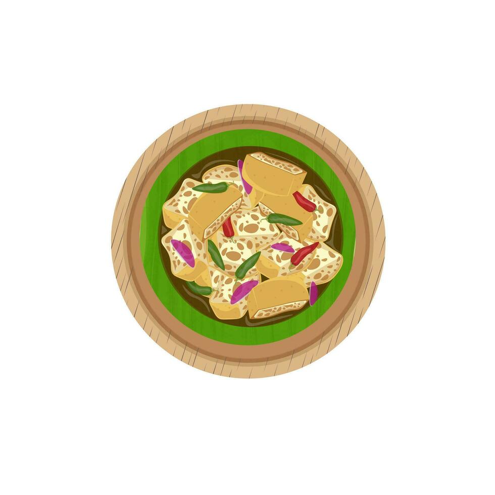 délicieux gejrot Tahu vecteur illustration logo