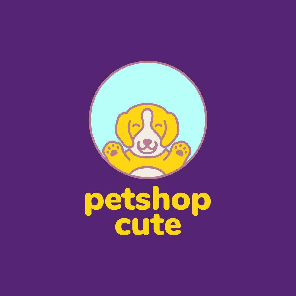 animal animaux domestiques chiot chien Bretagne content mascotte dessin animé coloré logo conception vecteur