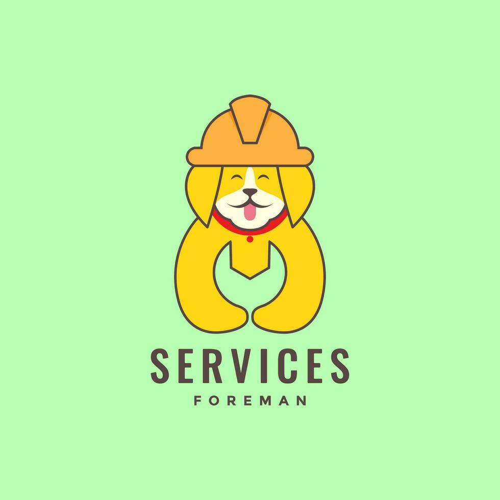 animal animaux domestiques chien contremaître prestations de service clé mascotte logo conception vecteur