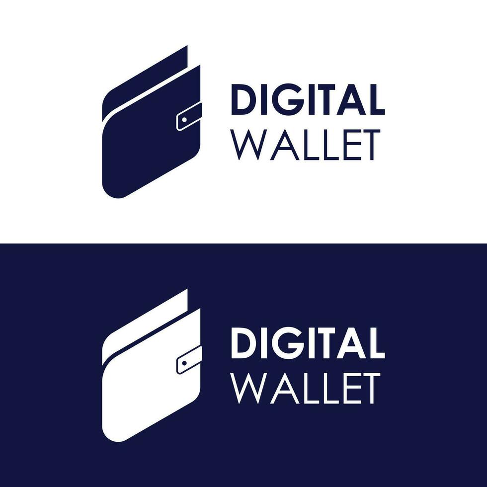 vecteur numérique portefeuille logo modèle