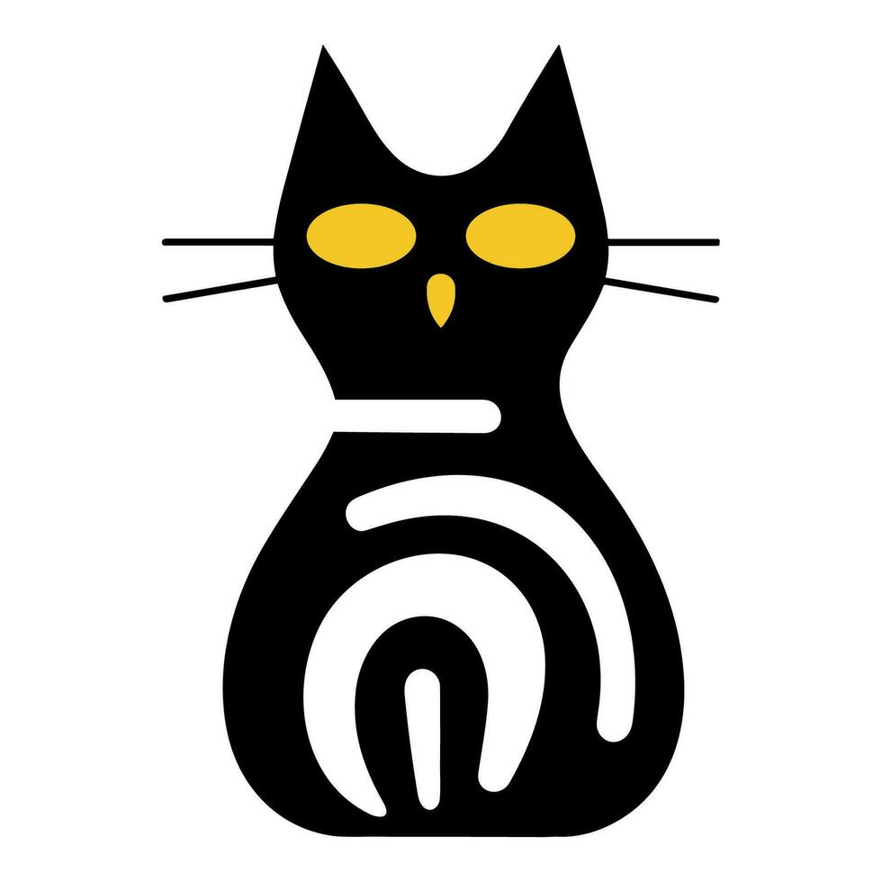minimaliste chat illustration vecteur