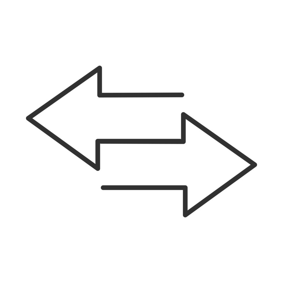 flèches icône de ligne de guidage de direction différente vecteur