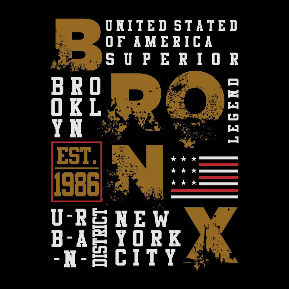 Brooklyn texte, logo typographie vecteur conception