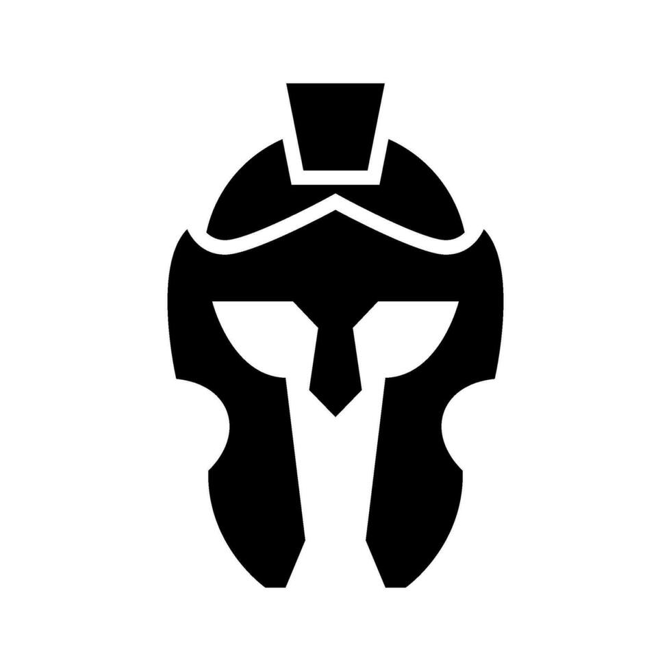 casque spartiate icône vecteur symbole conception illustration