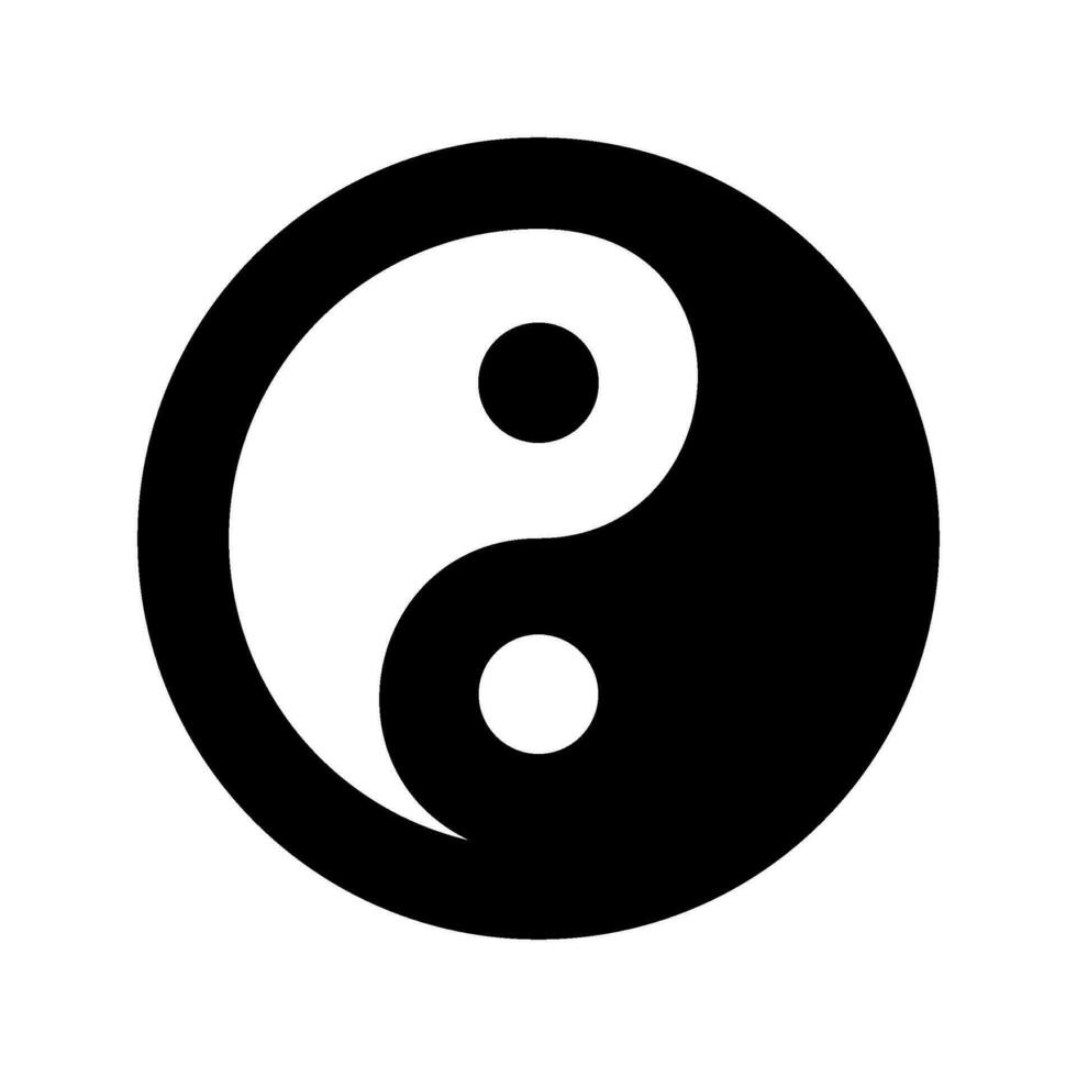 ying Yang icône vecteur symbole conception illustration