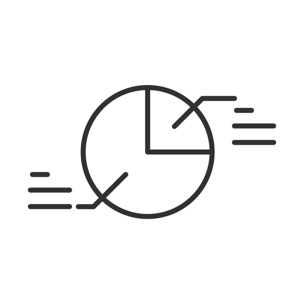 rapport de graphique infographique d'analyse de données icône de ligne isométrique financière vecteur