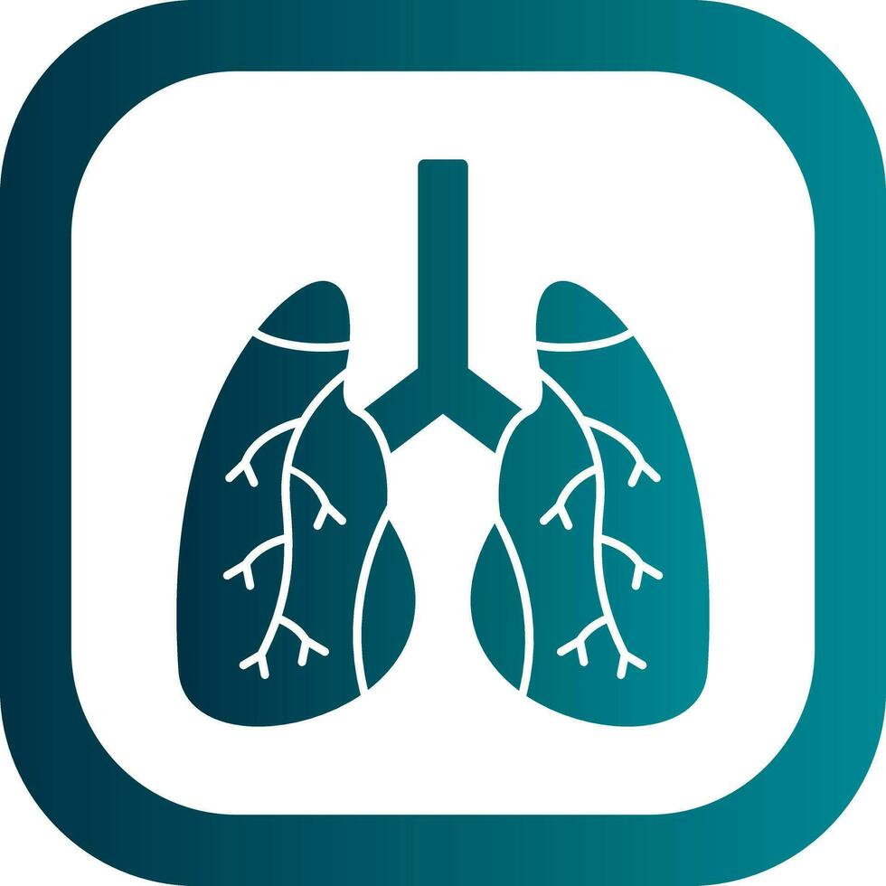 conception d'icône de vecteur de poumons