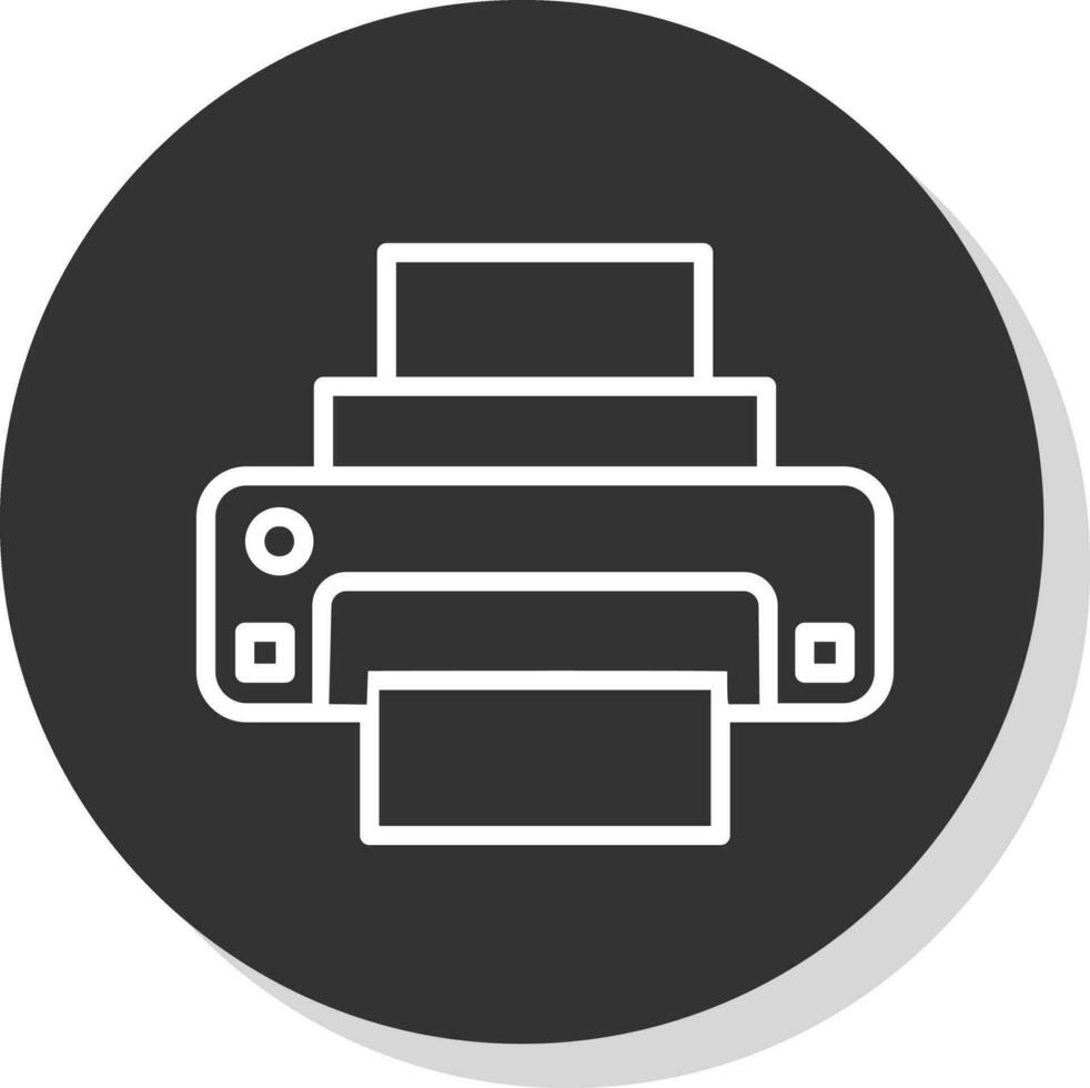 conception d'icône de vecteur d'imprimante