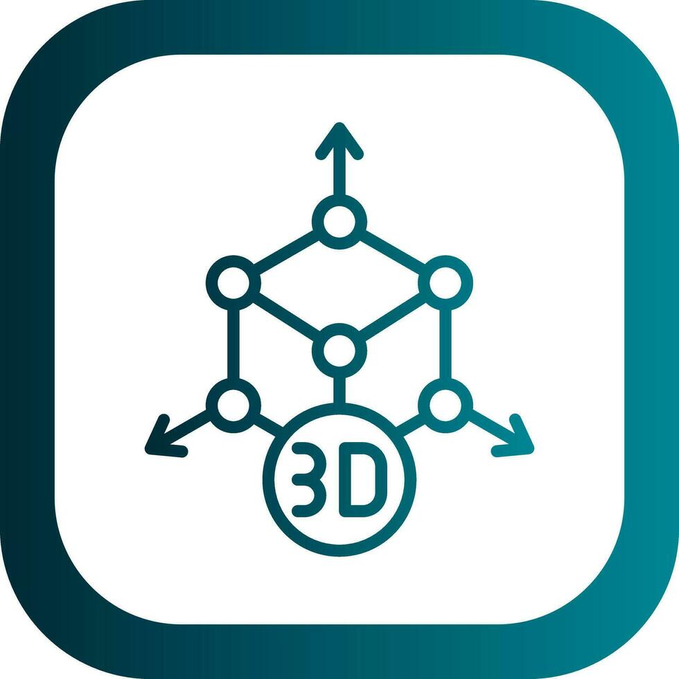 conception d'icône vectorielle de modélisation 3d vecteur