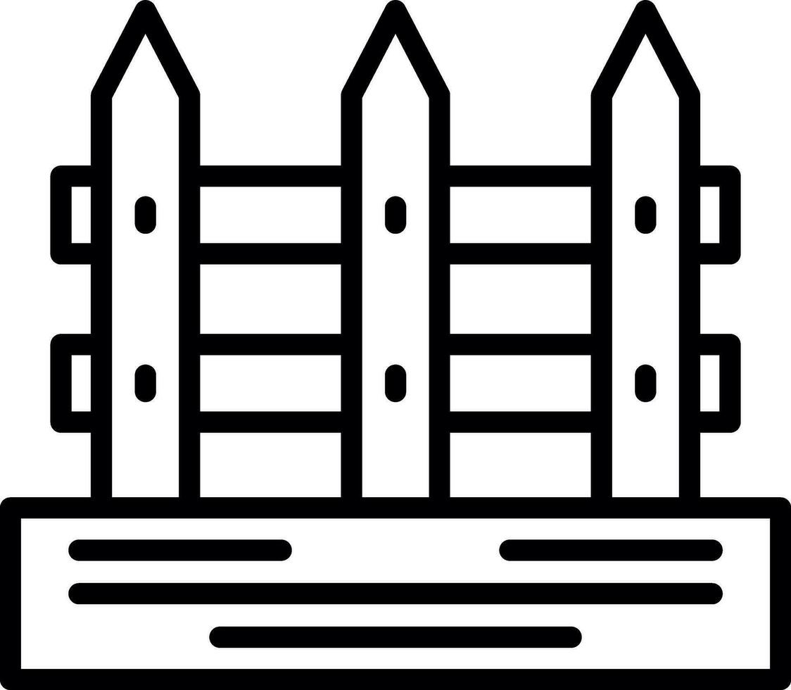 conception d'icône de vecteur de clôture