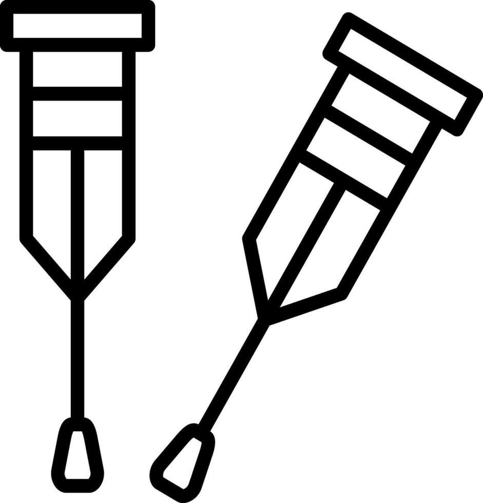 conception d'icône de vecteur de béquilles