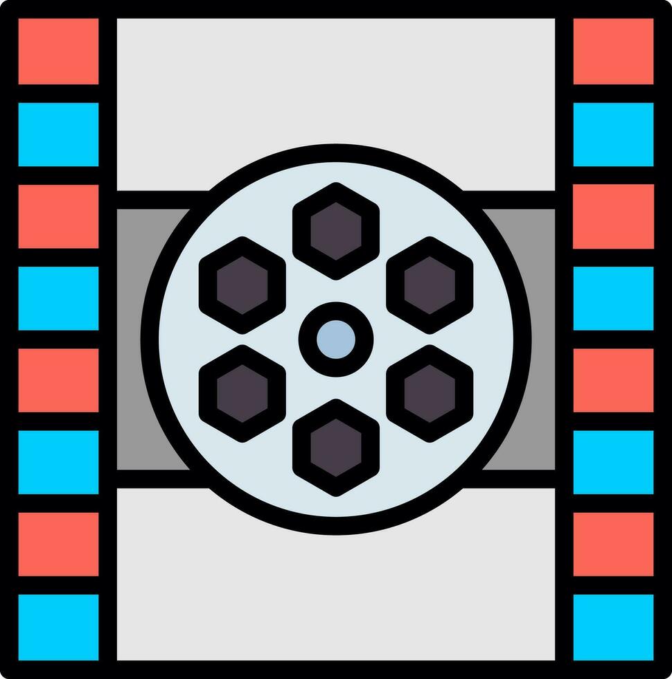 conception d'icône de vecteur de bobine de film