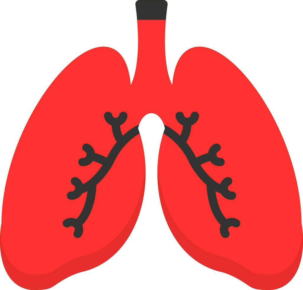 conception d'icône de vecteur de poumons