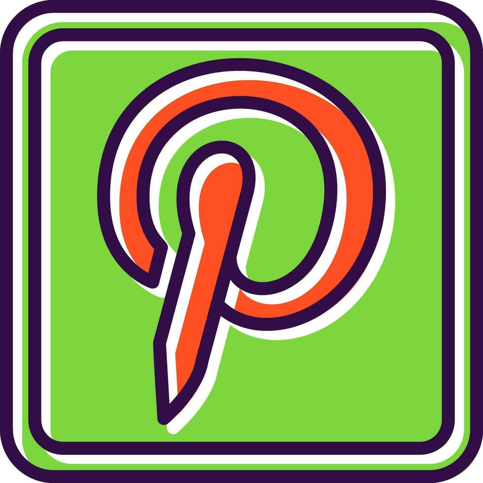 pinterest logo vecteur icône conception