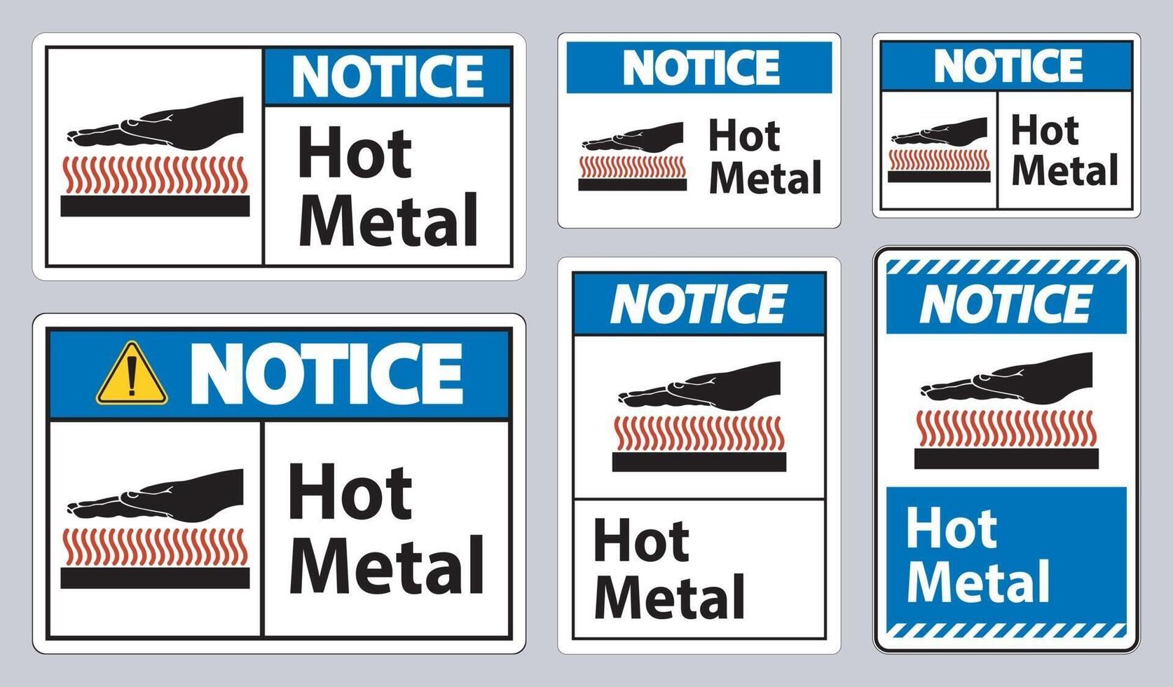 Remarque signe de symbole de métal chaud isolé sur fond blanc vecteur