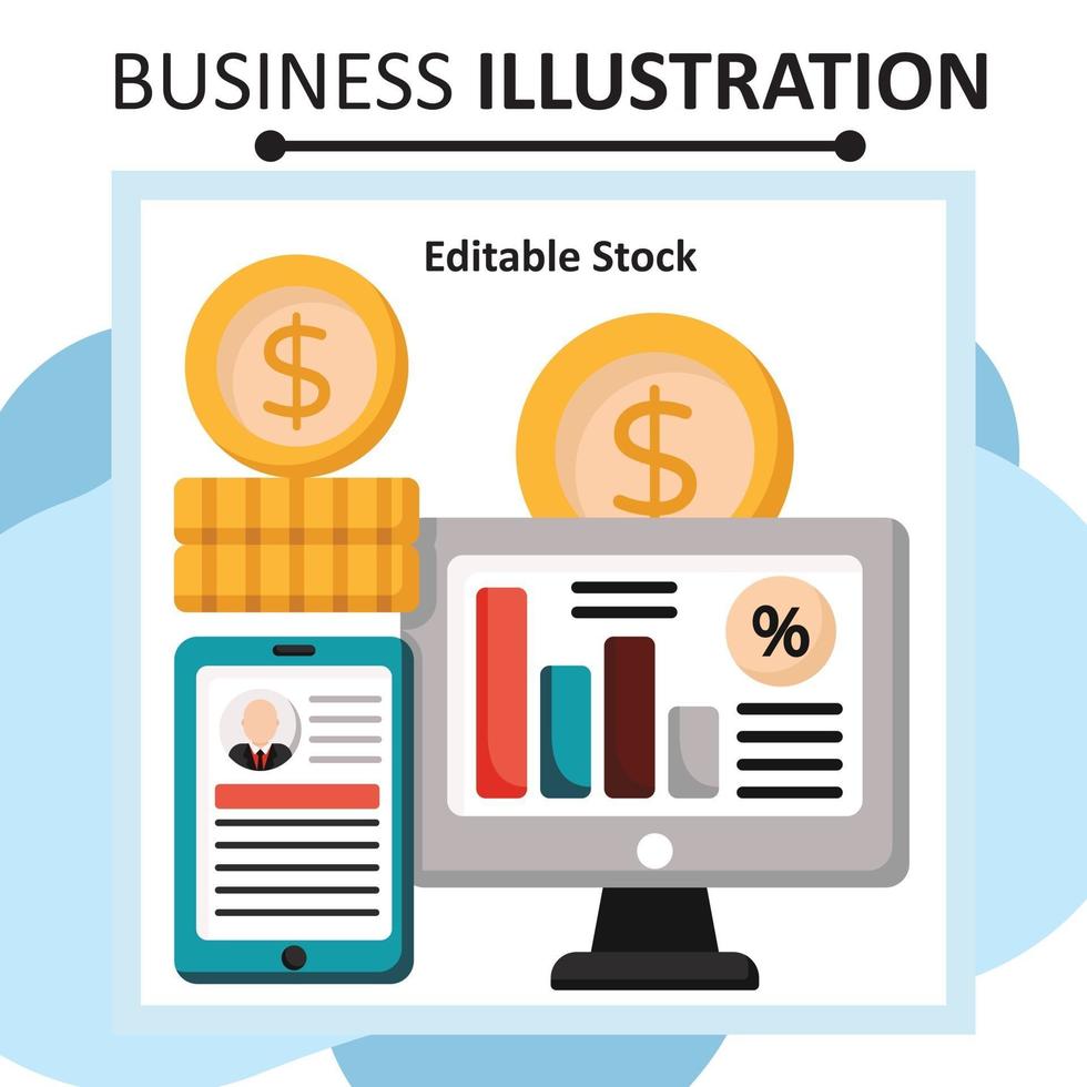 fichier de stock modifiable d'illustration d'entreprise vecteur