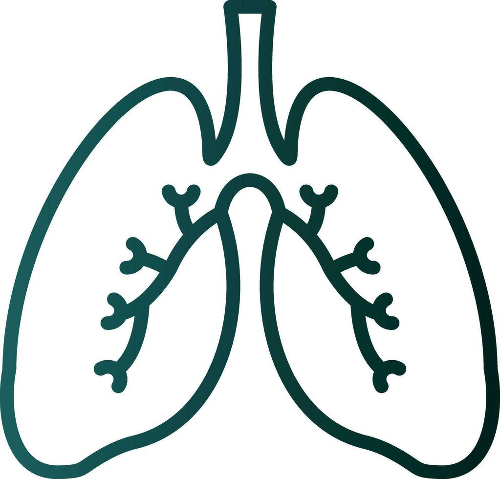 conception d'icône de vecteur de poumons