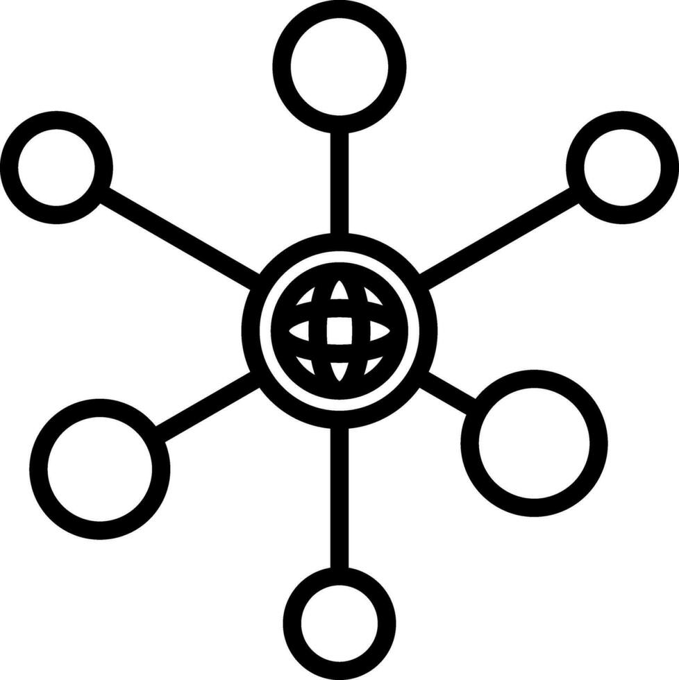 conception d'icône de vecteur de réseau