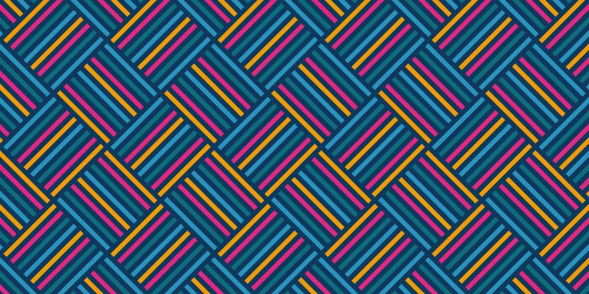 motif abstrait à rayures diagonales de couleur tendance sur fond bleu foncé. conception de motifs géométriques modernes. vous pouvez utiliser pour une présentation commerciale, une affiche, un modèle. illustration vectorielle vecteur