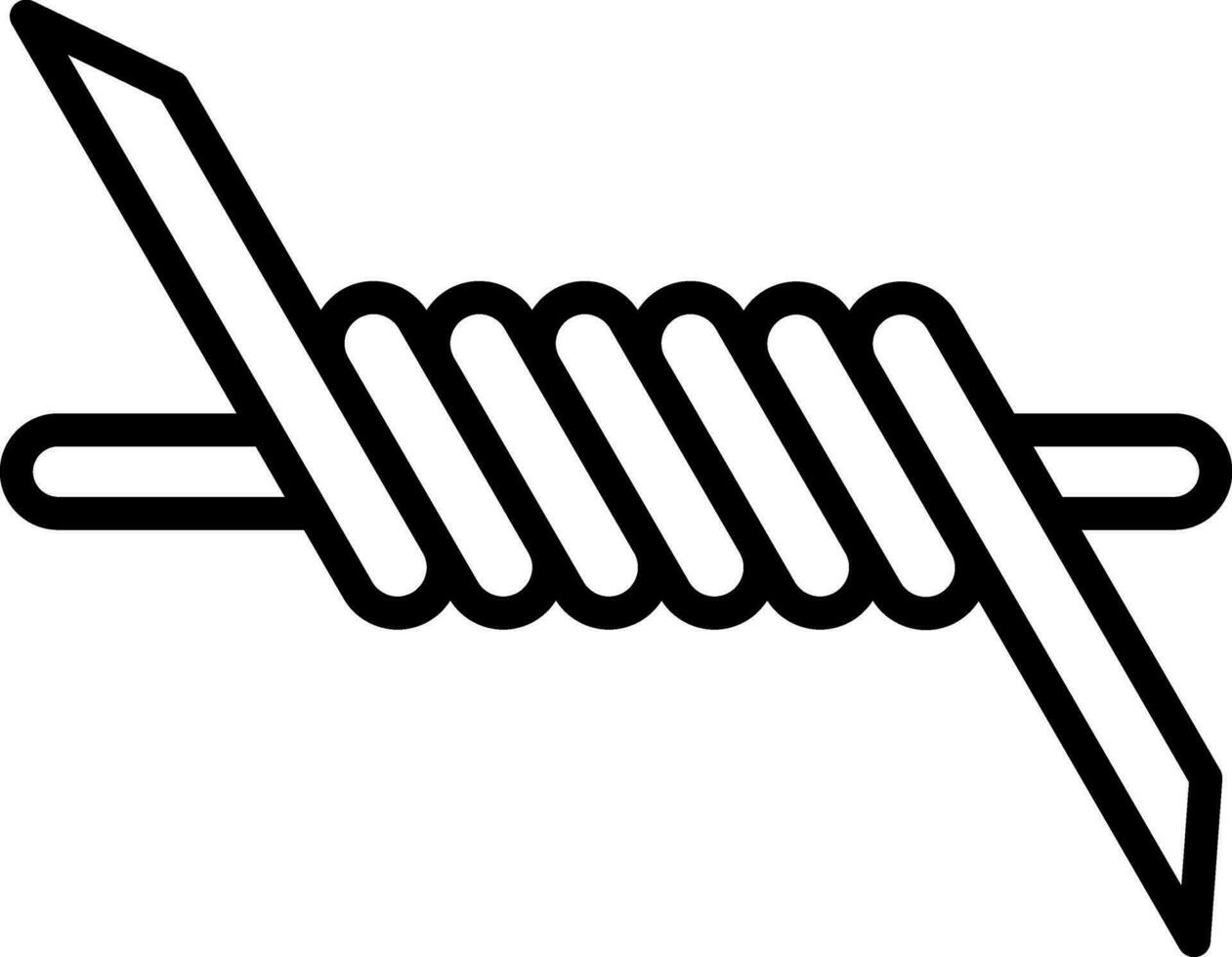 conception d'icône de vecteur de fil de fer barbelé