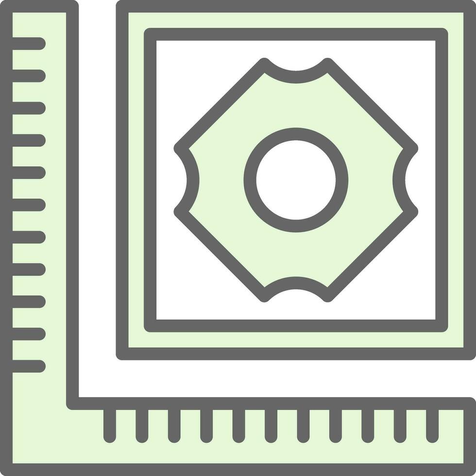 tuile mesure vecteur icône conception