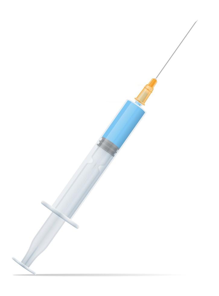 seringue médicale pour injection stock vector illustration isolé sur fond blanc
