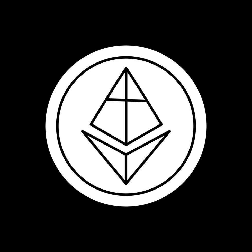 ethereum vecteur icône conception