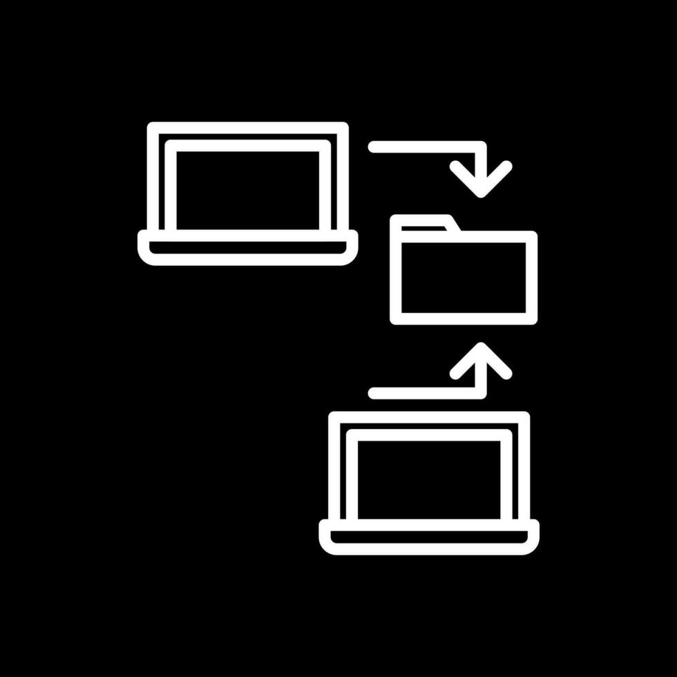 conception d'icône vectorielle de partage de données vecteur