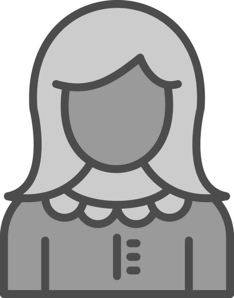 conception d'icône de vecteur de fille