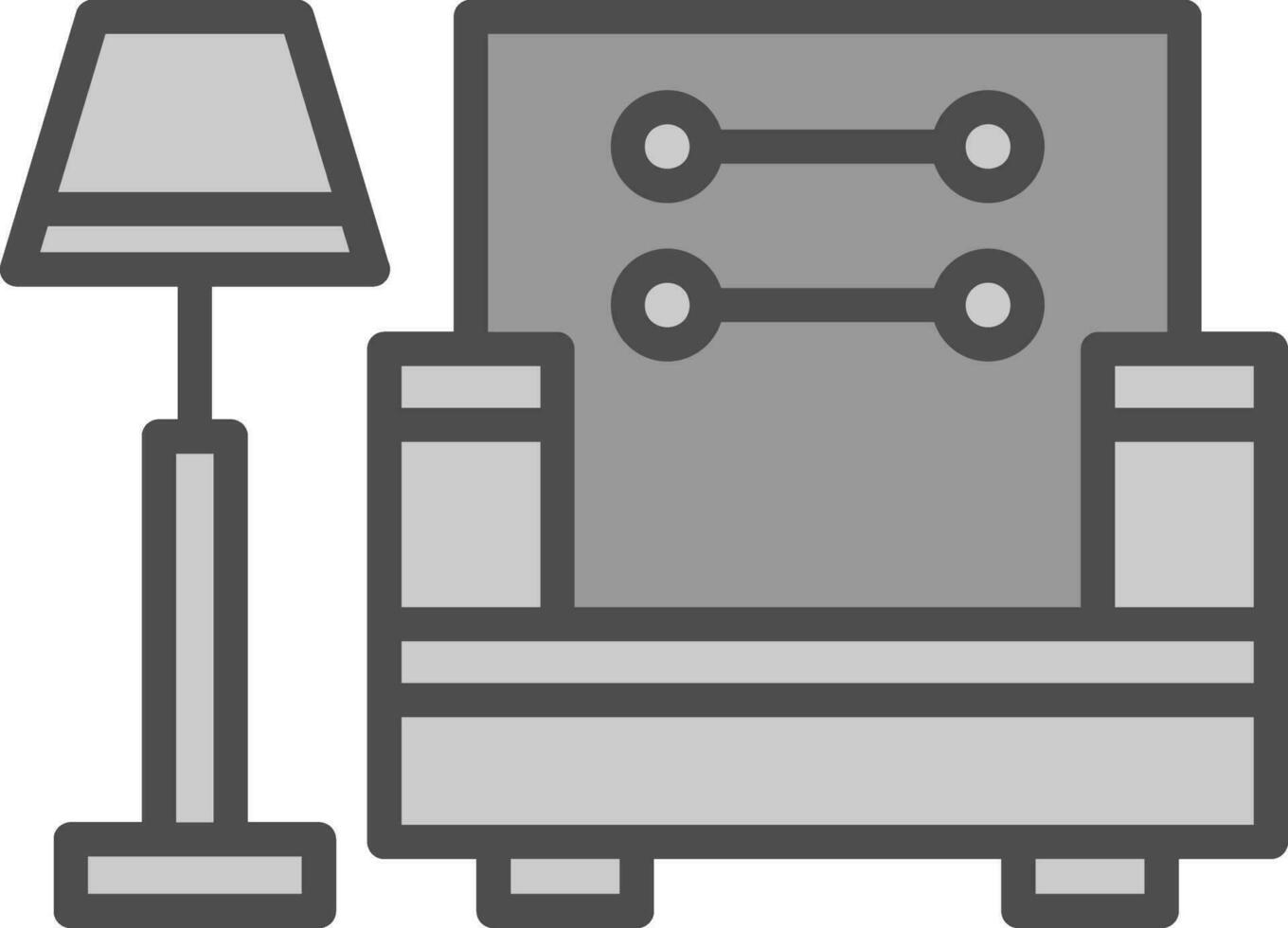 fauteuil avec lampe vecteur icône conception