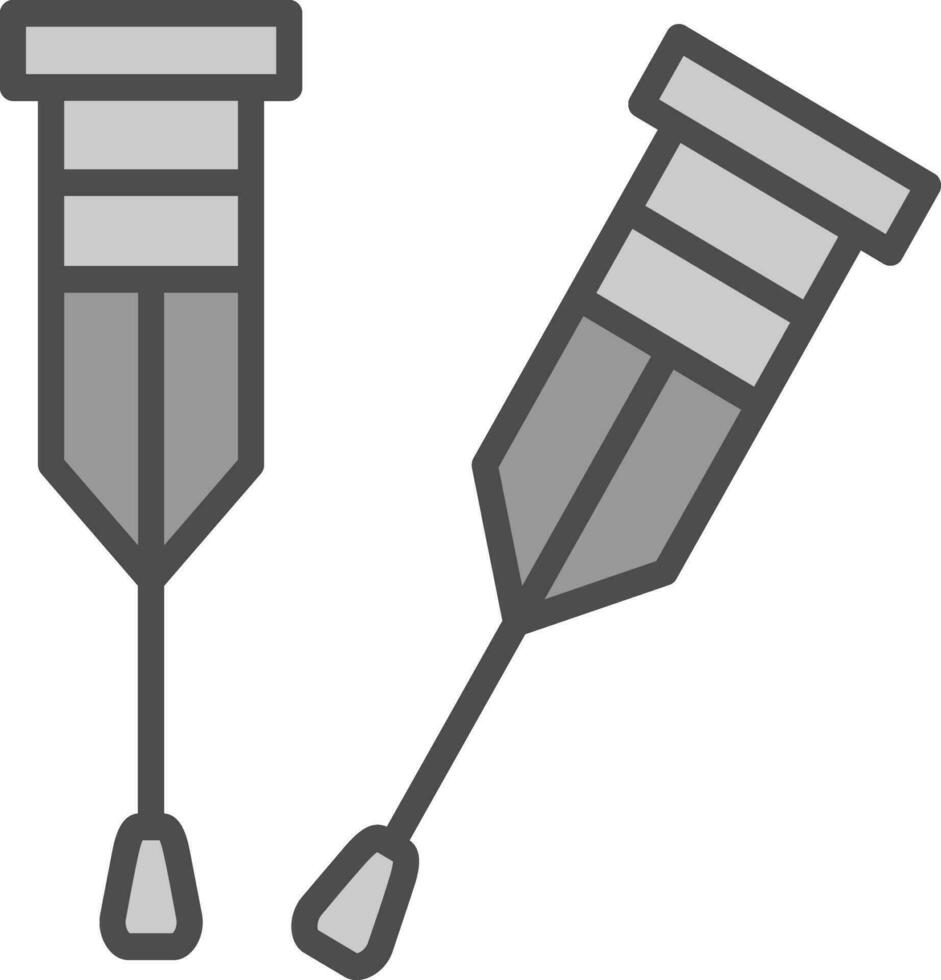 conception d'icône de vecteur de béquilles