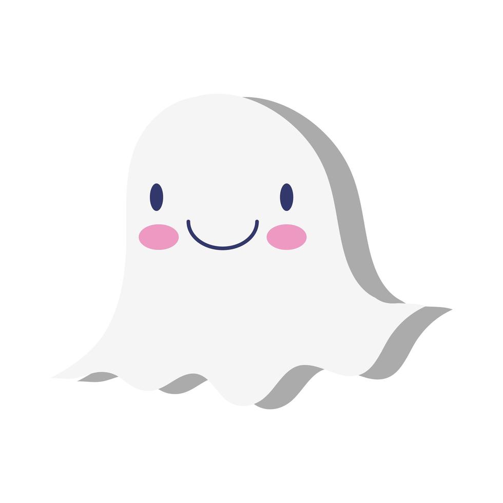 icône de style plat halloween fantôme boo vecteur