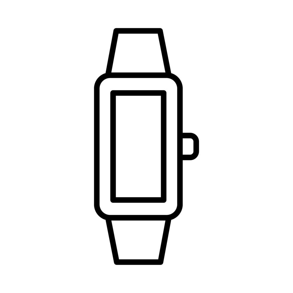 icône de style de ligne de périphérique smartwatch vecteur