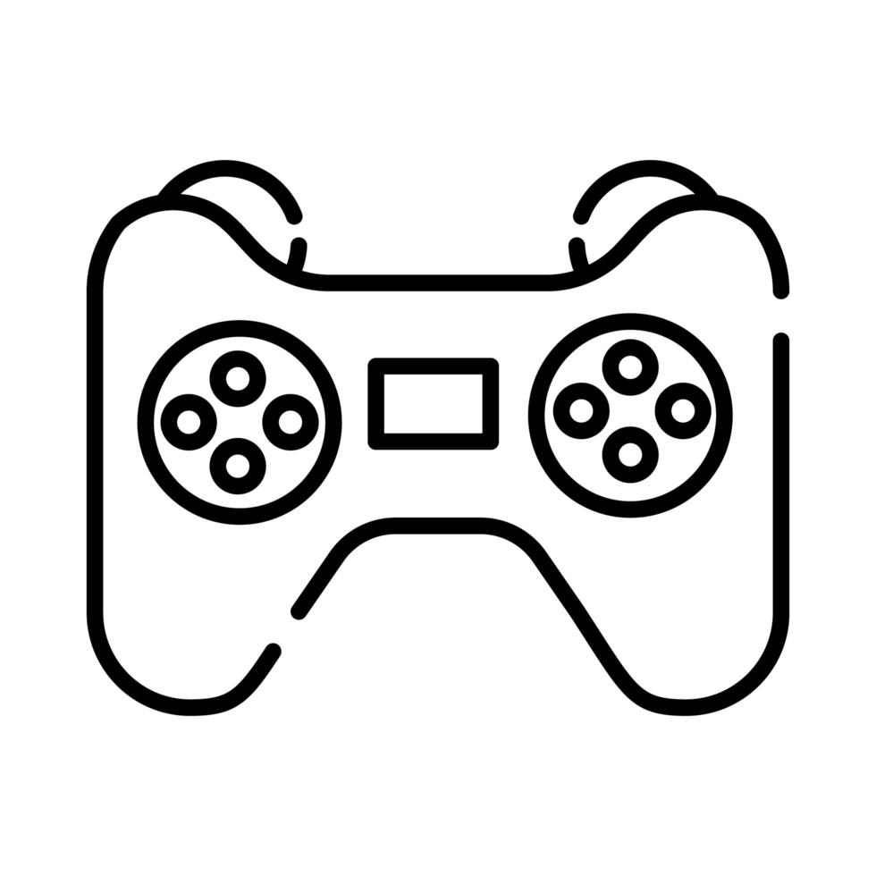 icône de style de ligne de jeu vidéo de contrôle vecteur