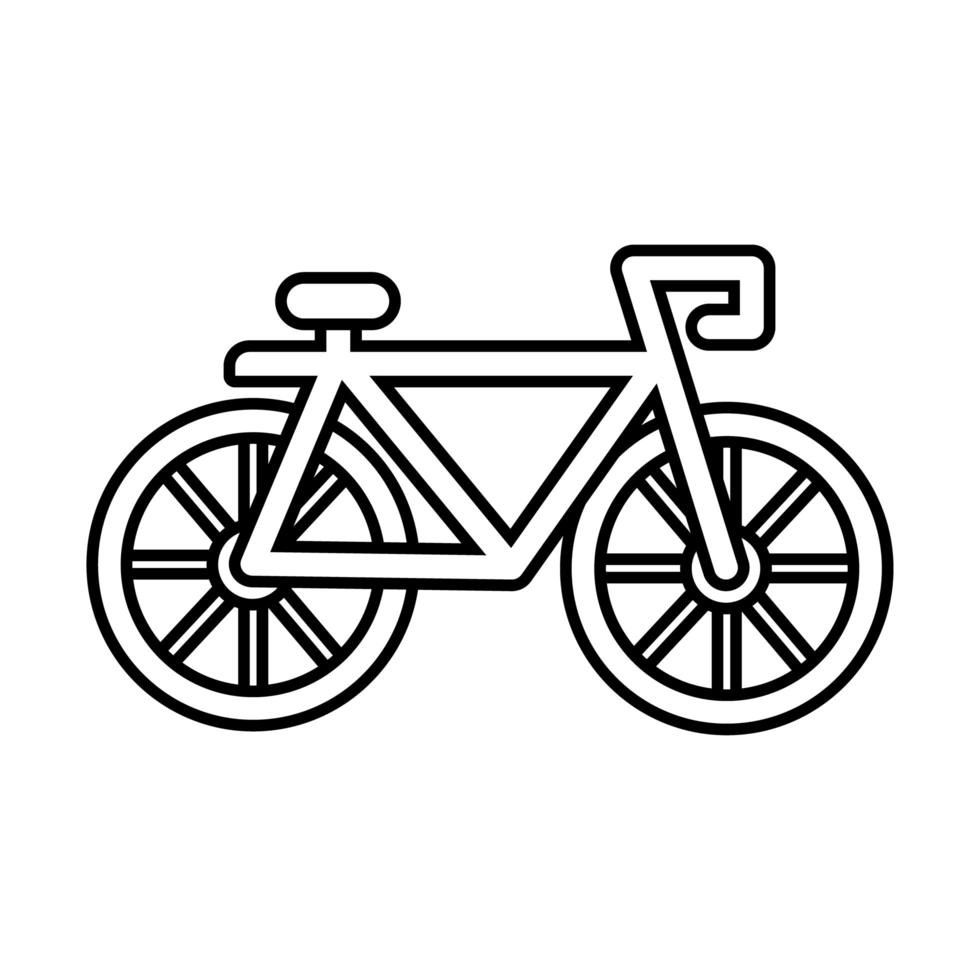 icône de style de ligne de vélo de sport vecteur