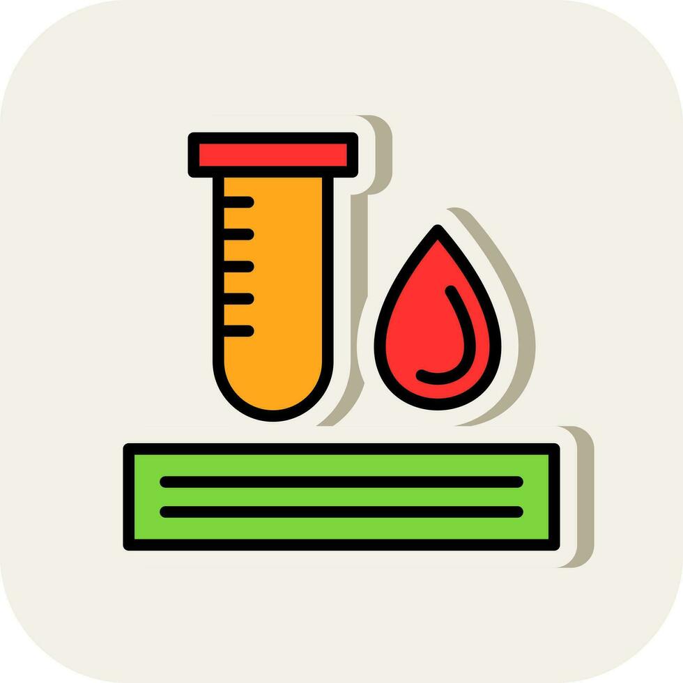 conception d'icône de vecteur de test sanguin