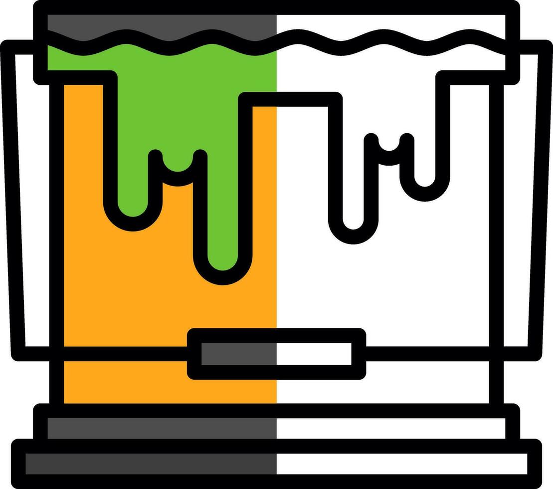 conception d'icône de vecteur de seau de peinture