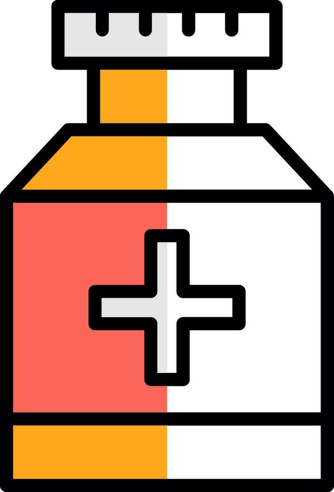 conception d'icône de vecteur de pot de pilule