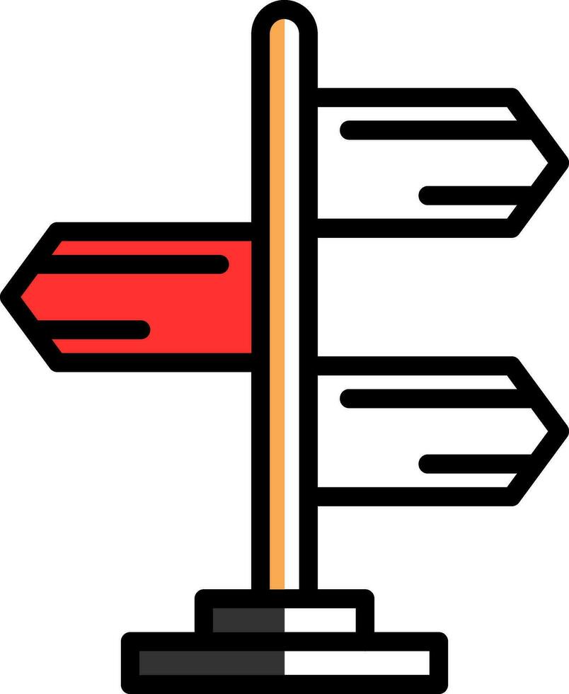 poteau indicateur vecteur icône conception