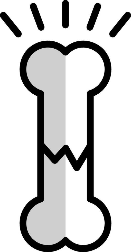 conception d'icône de vecteur d'os